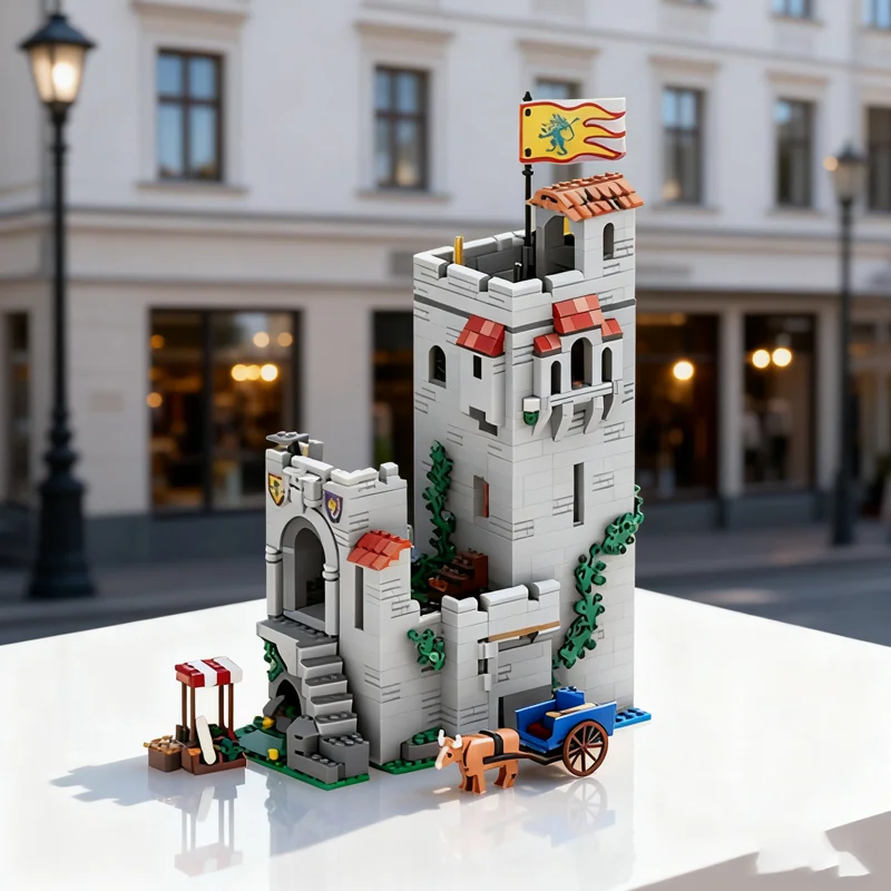 1652 個 MOC ライオン騎士団構成可能な城パート 1 モデルビルディングブロック建築クリスマスギフト教育レンガのおもちゃ子供