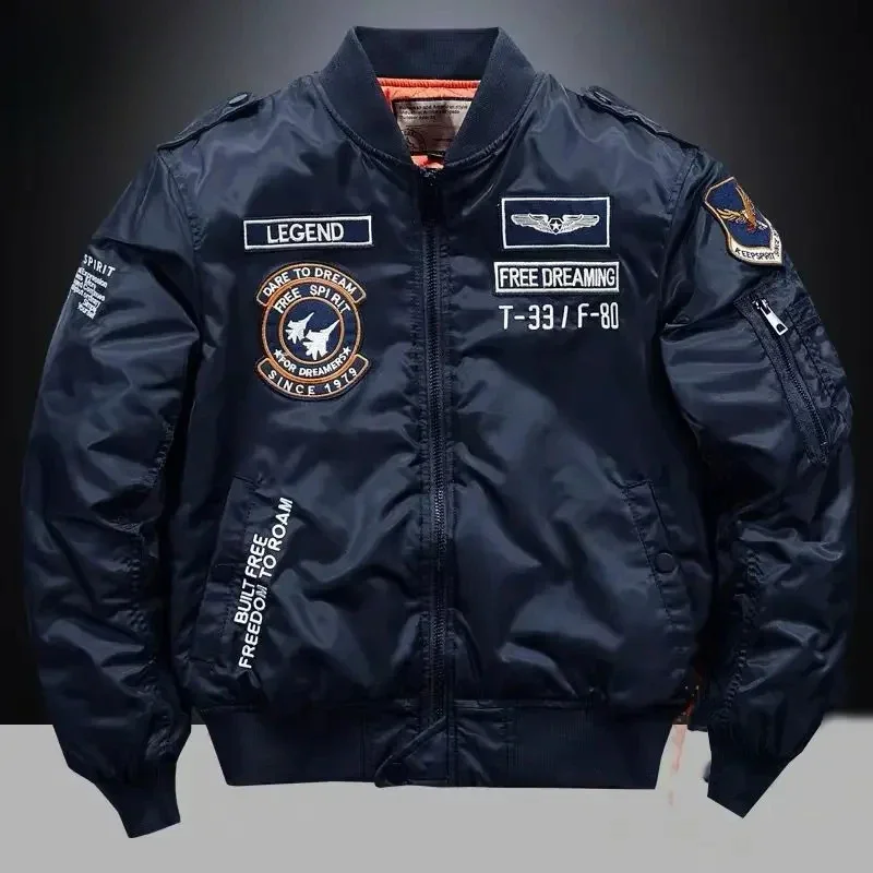 Autumn and Winter Fashion Brand Jacket Male Pilot 2022 New Versatile Coat Embroidery Heavy Industry High end Fashion