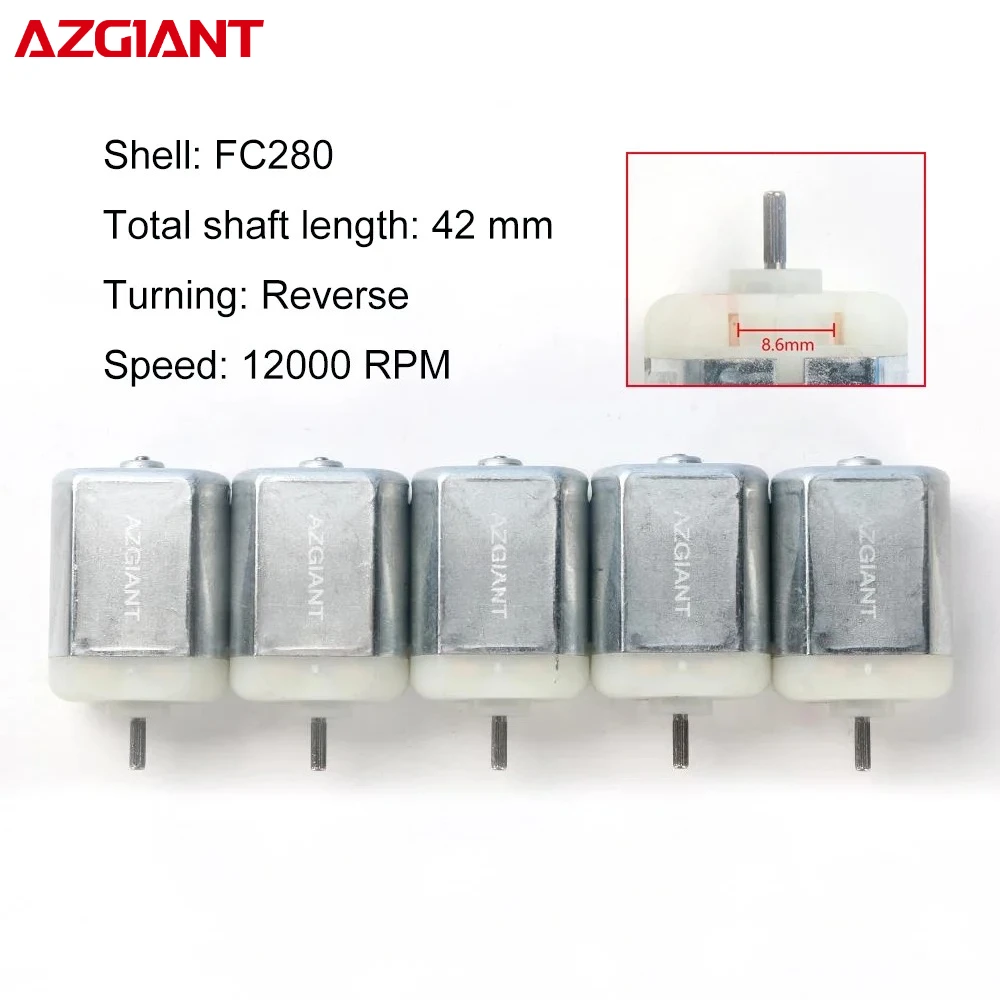 

5PCS FC280 DC Motor 12000 RPM 42mm DIY Repair Engine For Car Replacement Power OEM Accesseries Reverse Rotation Toy High Quality