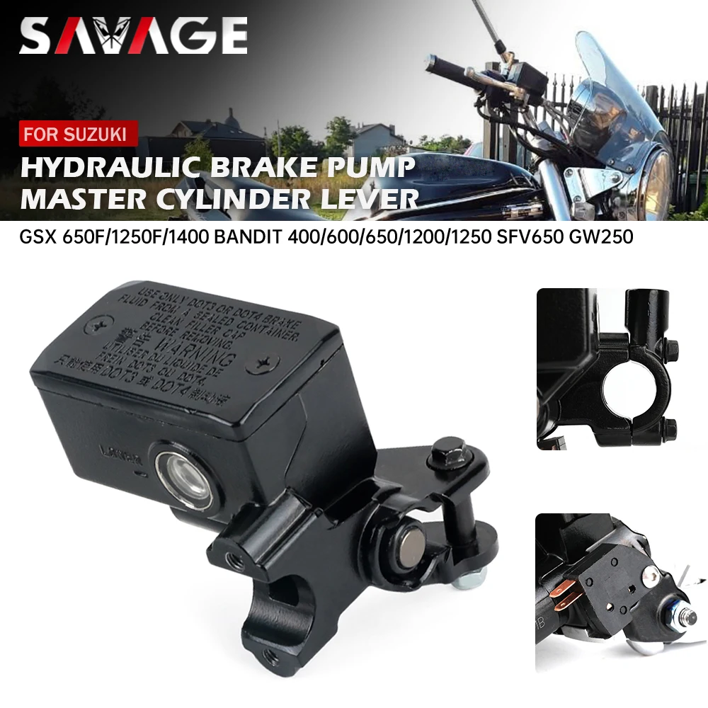 Pompa hamulcowa do SUZUKI GSX 650F/1250F Gladius Bandit 650 GSF1250 GSX1400 Akcesoria motocyklowe Adapter dźwigni lusterka