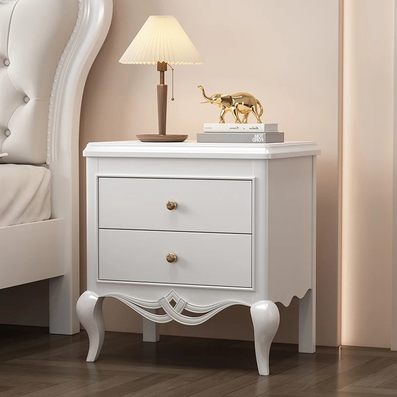 Wood Modern Nightstand Storage Handles Trendy Corner Cabinet Space Saving Mesa De Cabeceira Para Quarto Furniture For Bedroom