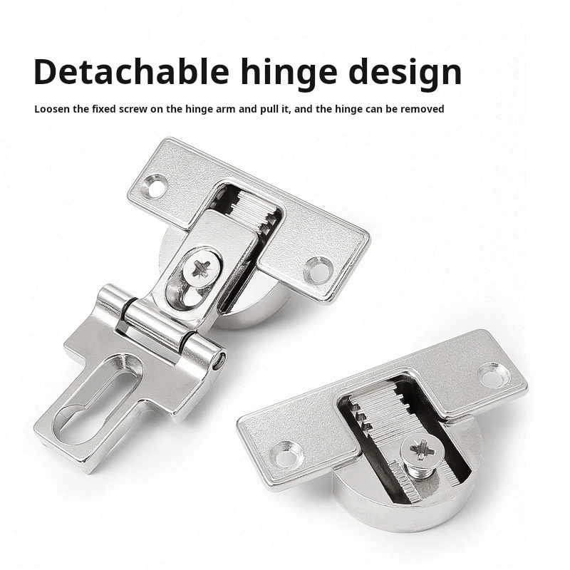 2PCS Wardrobe Cabinet Bi-Folding Door Hinges Hidden 180 Degree Hinge Zinc Alloy Swing Door Hinge Without Spring Door Hinge