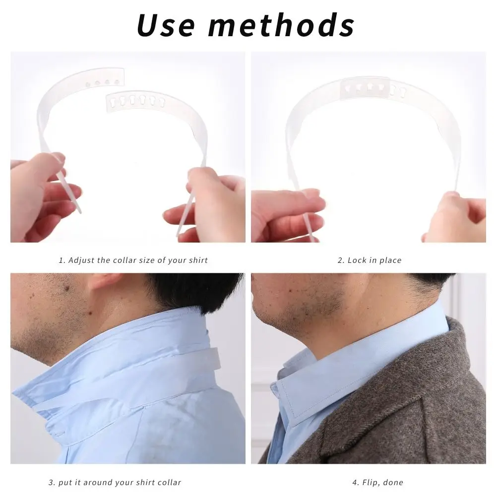 Shirt Collar Support Shaper T-Shirt Stand Collar Shaper Shirt Anti-roll Fixed Shaper Collar Stays Bundle Kit Clothes Accessory