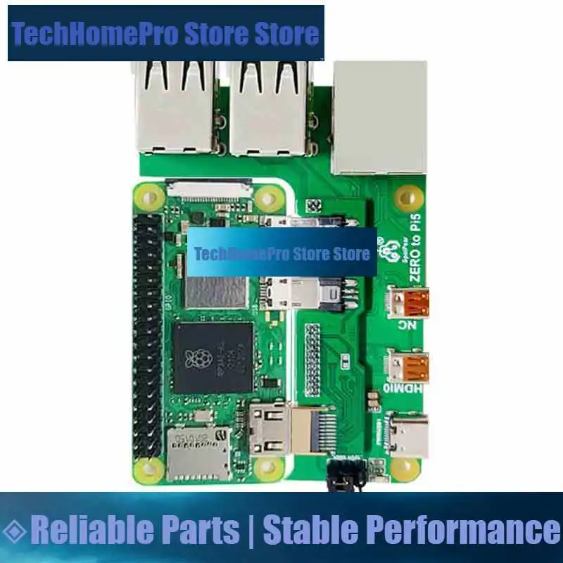 TechHP Raspberry Pi Zero 2W Optional Kit Zero 2W 3USB RJ45 Adapter board+32GB SD Card+Card reader+ Heat Sink+Case