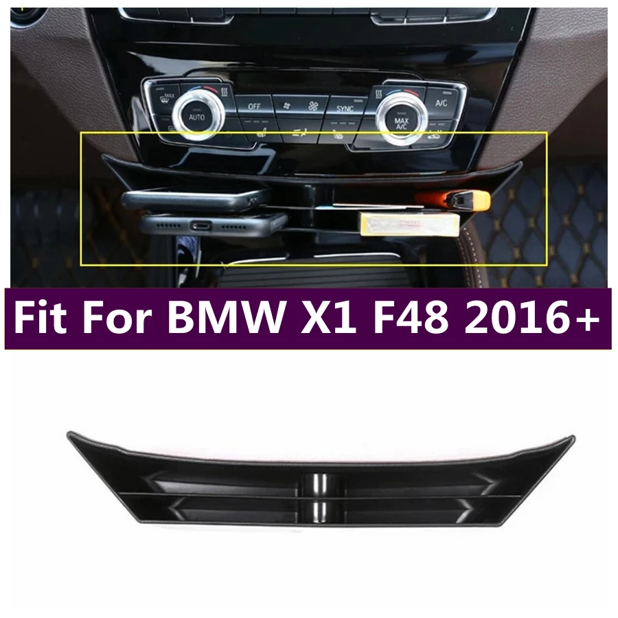 

Plastic Center Control Multifunction Container Storage Box Phone Case Holder Kit Cover For BMW X1 F48 2016 - 2021 Accessories
