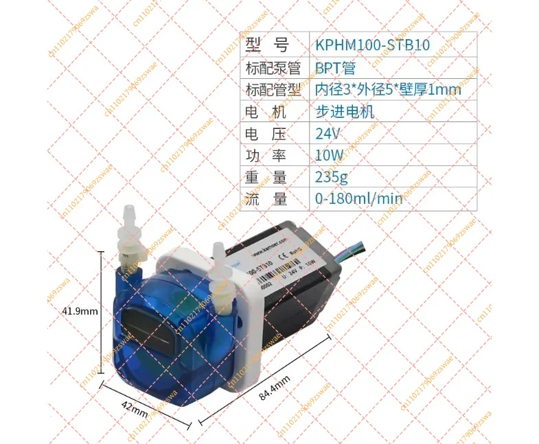 for Kamoer KPHM100 Peristaltic Pump Precision Fluid Transfer Dosing Pump