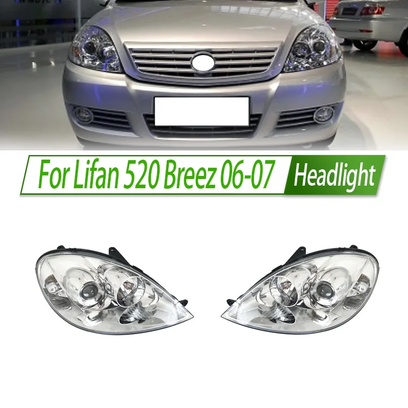 

For Lifan 520 Breez 06-07 Halogen Headlight Assembly OEM Style Front Headlamp Bulb Socket Plug & Play Replacement