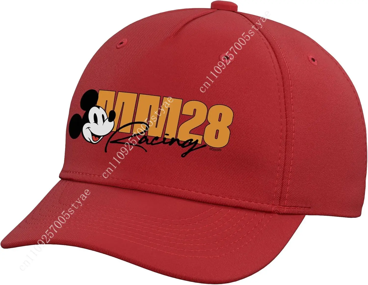 Casquette de baseball réglable avec logo de course Disney Racing Mickey Mouse MM28