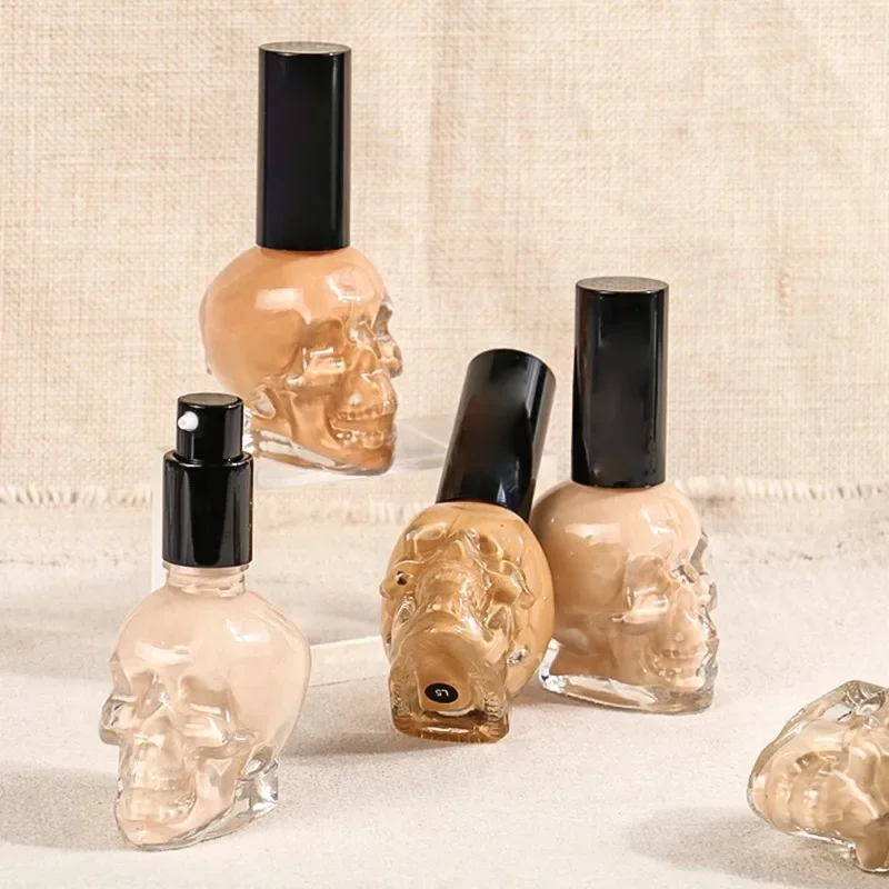 

Custom Skull-shaped Liquid Foundation Oil Control Full Coverage 24h-lasting Moisturizing Natural Non-takeoff Face Bulk Makeup