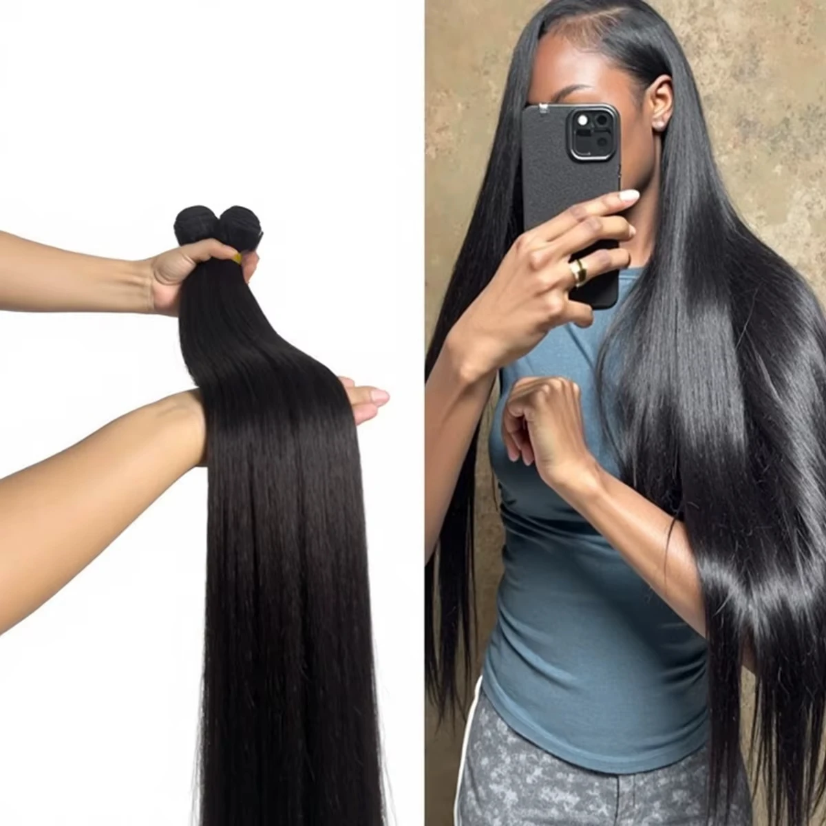 

Прямые пучки человеческих волос 1/3/4 пучки 100% натуральных волос, человеческие пучки для человеческих волос, наращивание волос Remy Weft