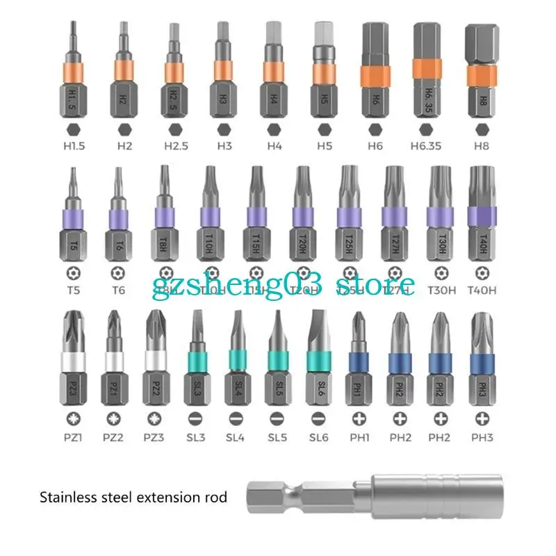 U75C 42 in 1 Schraubendreher -Set -Ratschen -Drehmomentschlüssel Magnetfahrten Set Ratchet