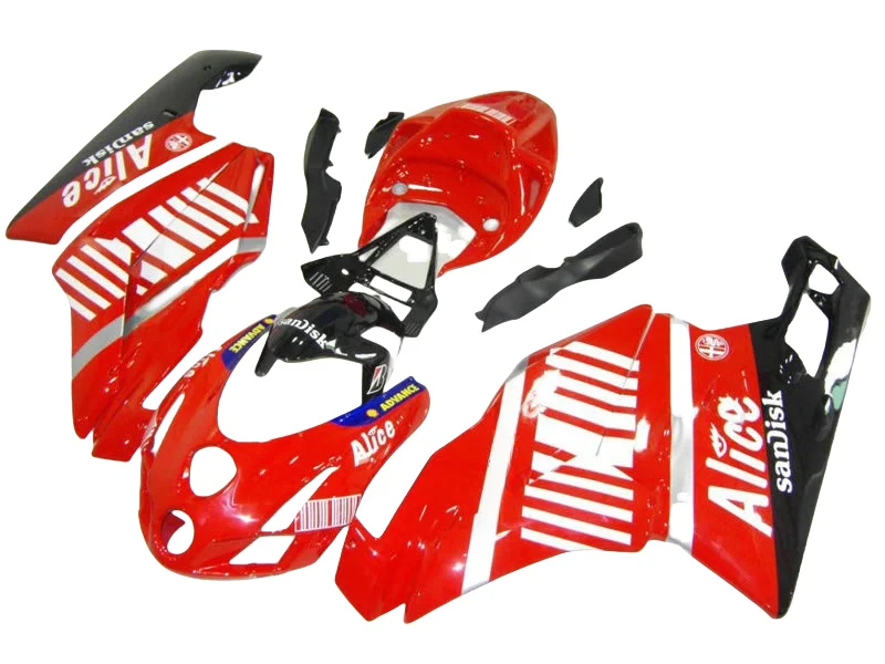 For DUCATI 749 999 2003-2004 749 03 04 Motorcycle ABS Injection Body Fairing Kit red white black