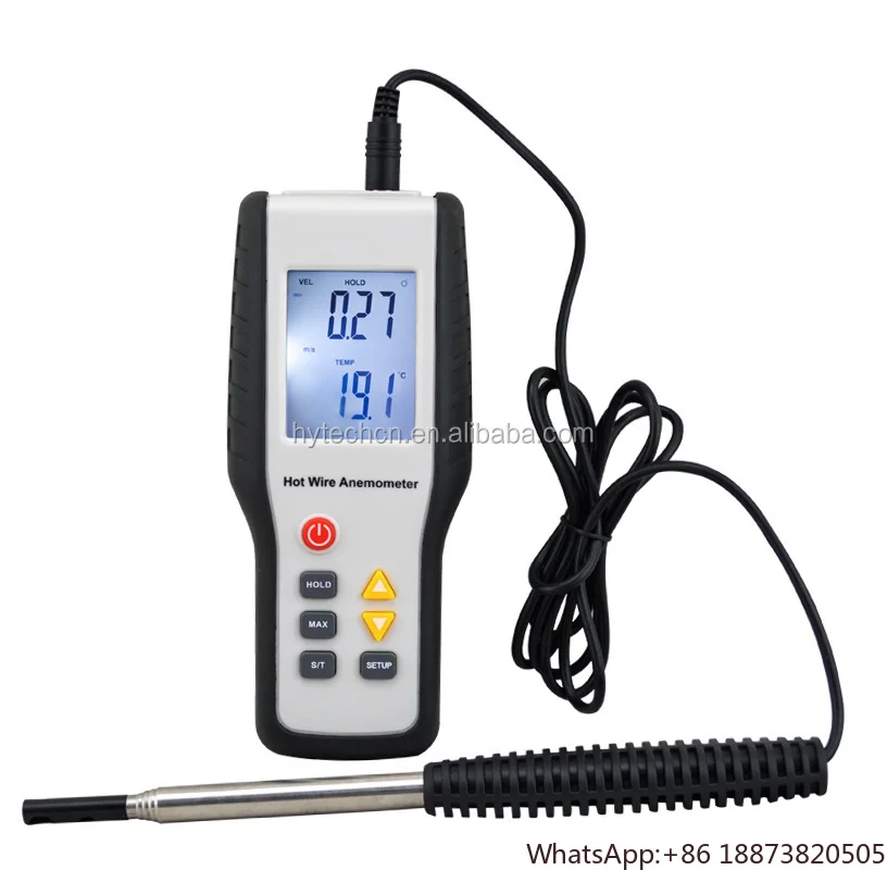 HT-9829 Smart sensor hot wire anemometer with telescoping probe