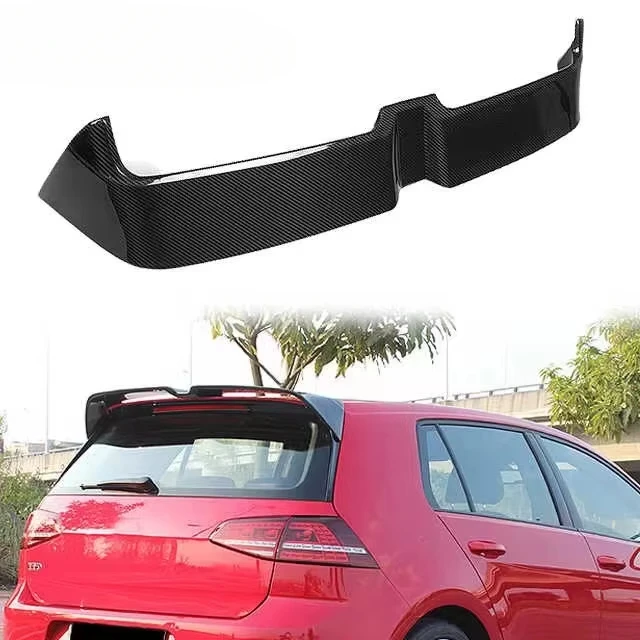 Hot Sale R32 Style Top Wing Rear Carbon Fiber Roof Spoiler For Volkswagen VW For Golf MK7 GOLF MkVII 2014+