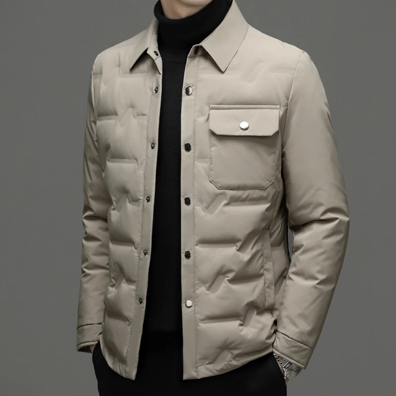 2024 winter Men\'s 80% White Duck Down coat warm Down Jackets fashion men Winter Coat Men hooded thicken Jacket size M-4XL YR219