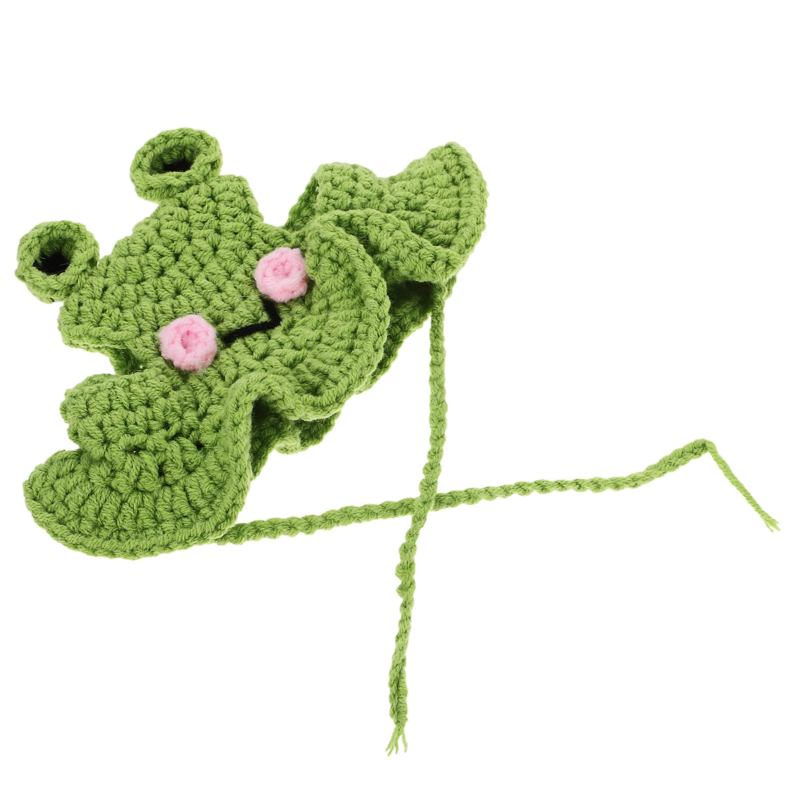 

Frog Hat Dog Cute Party for Cat Hats Cats Yarn Pet Adorable Costume Knitted Mother