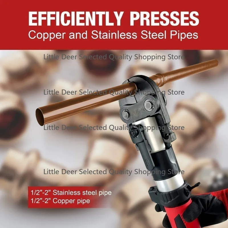50 Rechargeable Battery Powered Hydraulic Electric Pipe Crimping Tool Plumbing Copper Pipe Pex Pipe Crimping Tool Set