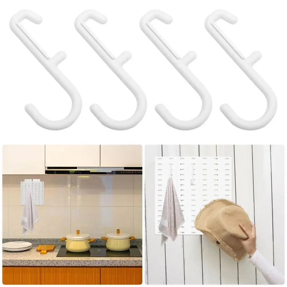 7Pcs Durable Commodity Display Pegboard Hooks Hardware Tool Hole Board Peg Board Hook Shop Shelf Hanger Plastic Wall Hanger