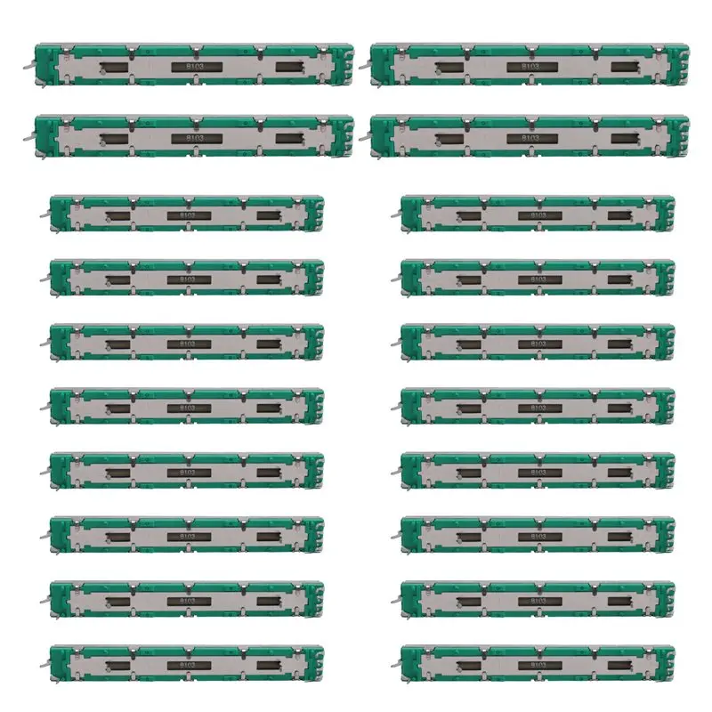 B68C 20Pcs 75Mm Behringer Mixer Fader B10K Double Straight Slide Potentiometer Lot