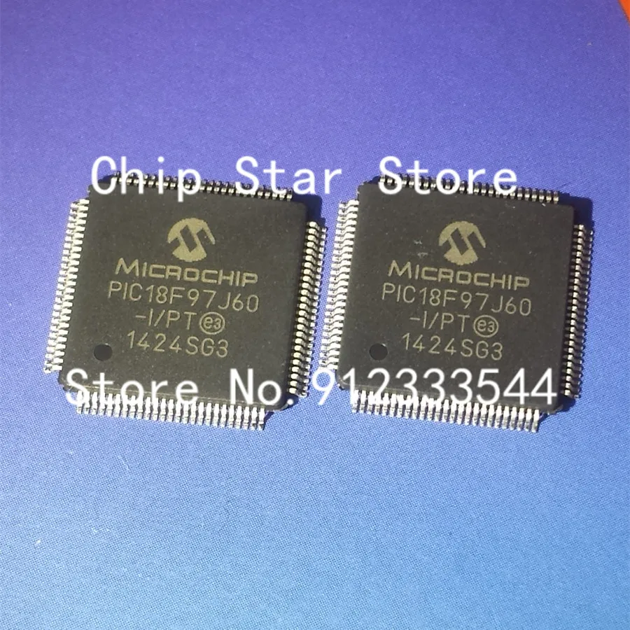2-50pcs  PIC18F97J60  PIC18F97J60-I/PT  TQFP100 8Bit MCU PIC18 Family PIC18F J6x Series Microcontrollers 100%New And Original