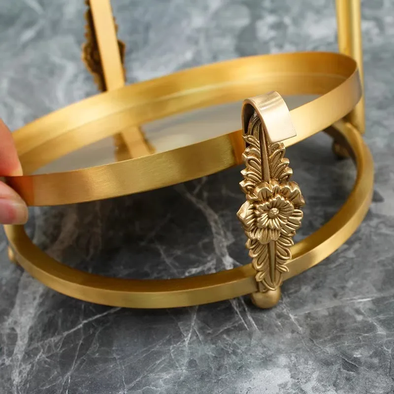 ヨーロッパ風コーヒーカップホルダー　軽奢真鍮製家庭用カップ＆ソーサー収納ハンガー　リビングルームダイニングテーブル　ウォーターカップ収納