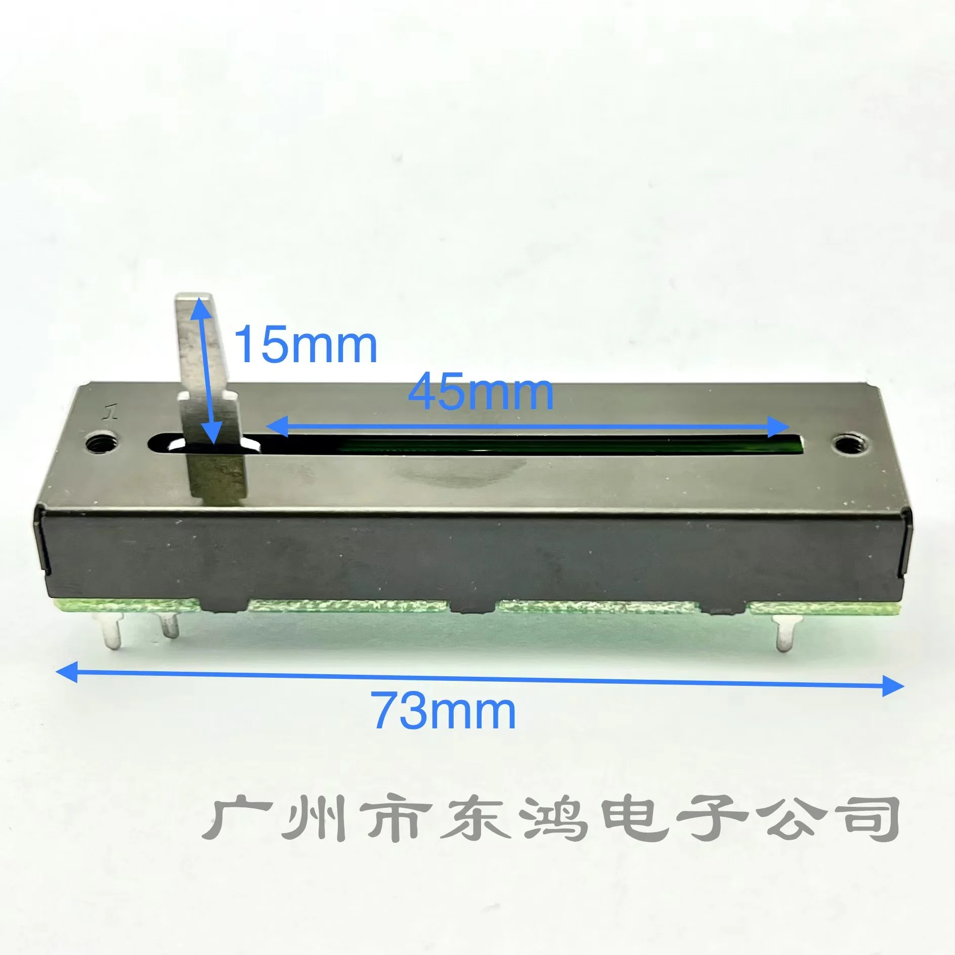 1 pcs Taiwan Province Fuhua straight slide rail sliding potentiometer B10K×2 variable resistor 73MM RF45T 6