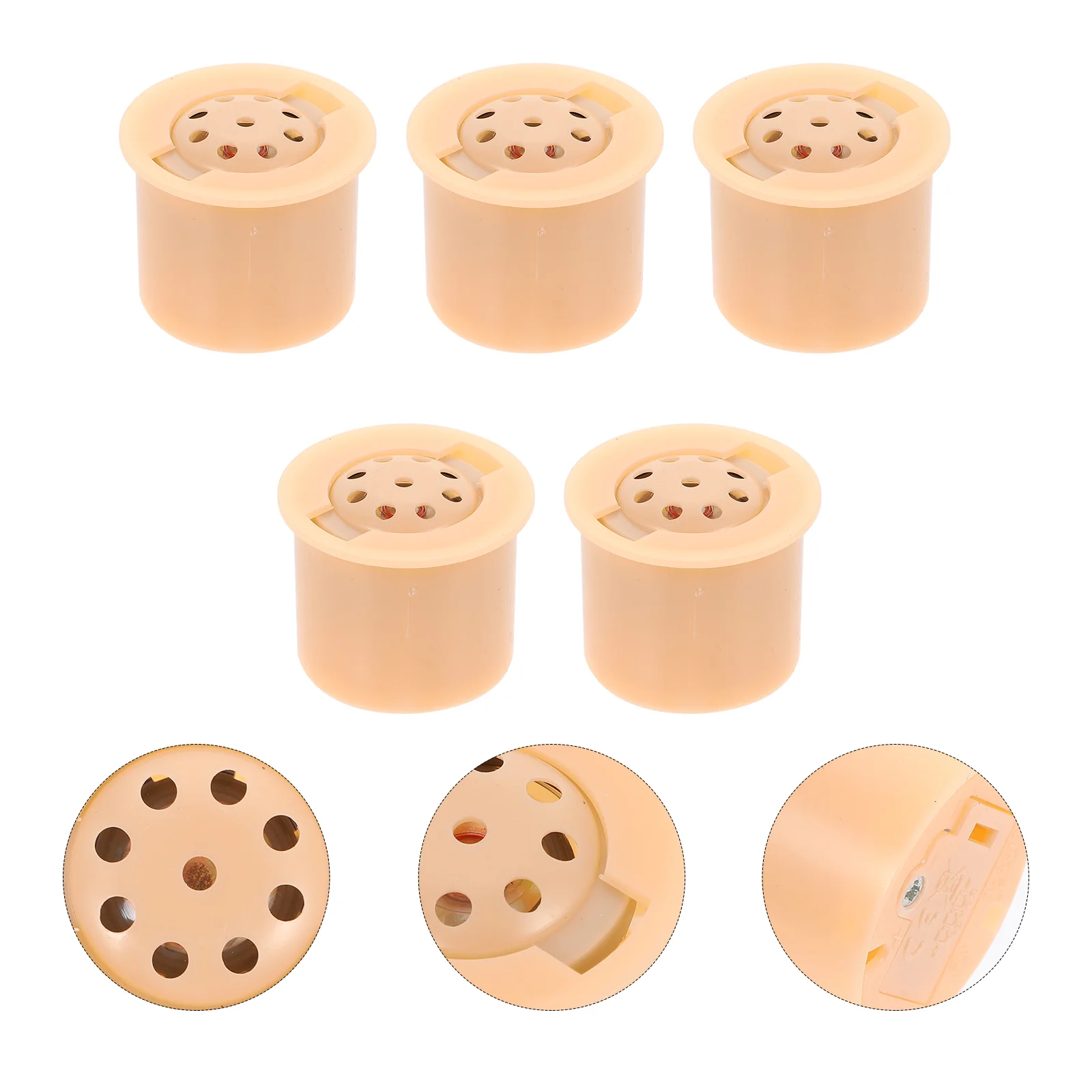 5 Pcs Cylindrical Sound Box Squeeze Toy Parts Components Voice Boxes Toys Musics Making Tool Generator