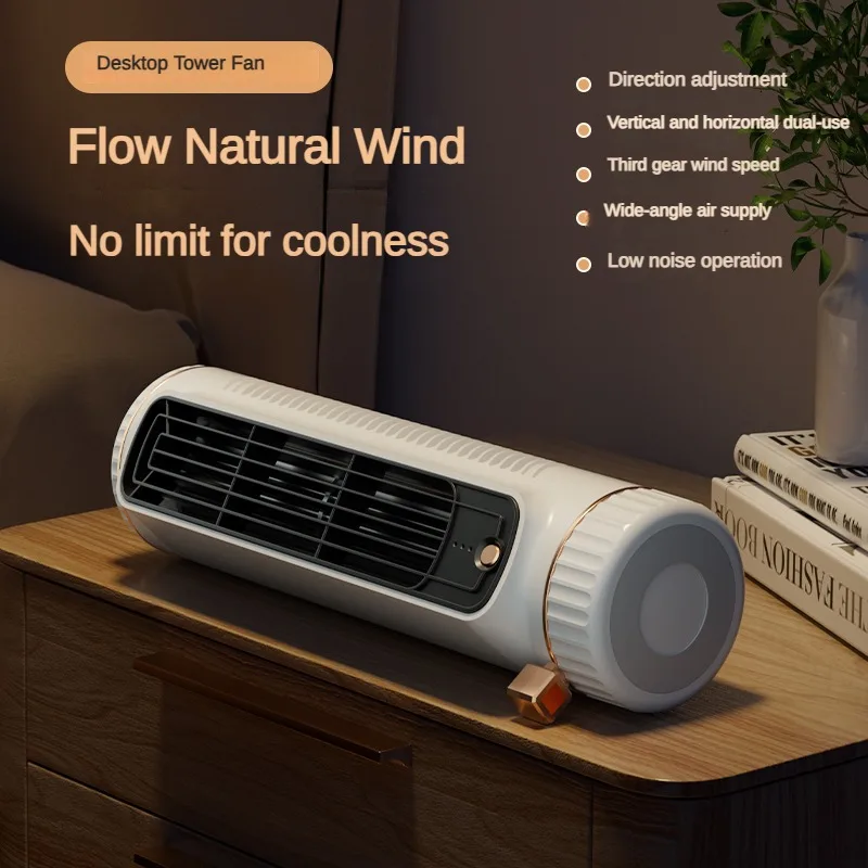 พัดลมไฟฟ้ามัลติฟังก์ชั่นไร้สายแบบพกพา Home Quiet Ventilator Desktop Bladeless Towers พัดลมเครื่องปรับอากาศ Air Cooler