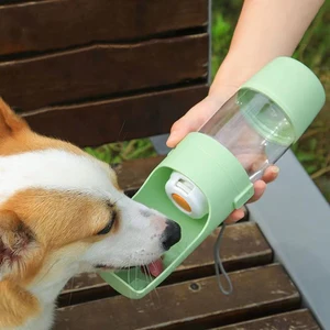 Portable Dog Cat Water Bottle with Storage Food and Water Container for Puppy Pets dogs Feeder Bowl Outdoor Tr