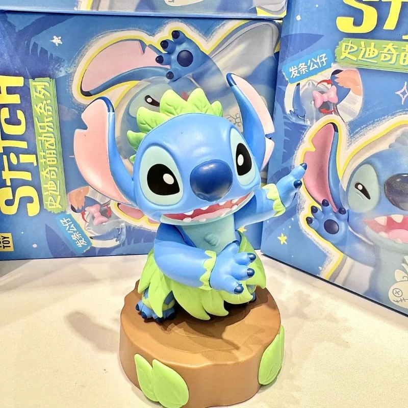 Disney Disney Stitch Cute Series Blind Box Clockwork Doll Anime Kawaii Model Toys Collection Decoration Ornament Birthday Gift