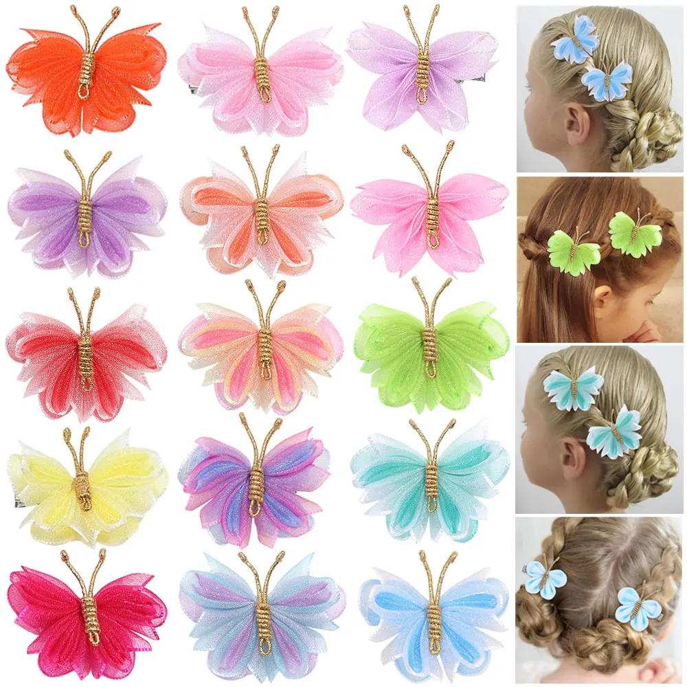 

10Pcs Sweet Lace Butterfly Hair Clip For Baby Girls Exquisite Girl Hairpins Headwear Kids Hair Clips Children Hair Accessories