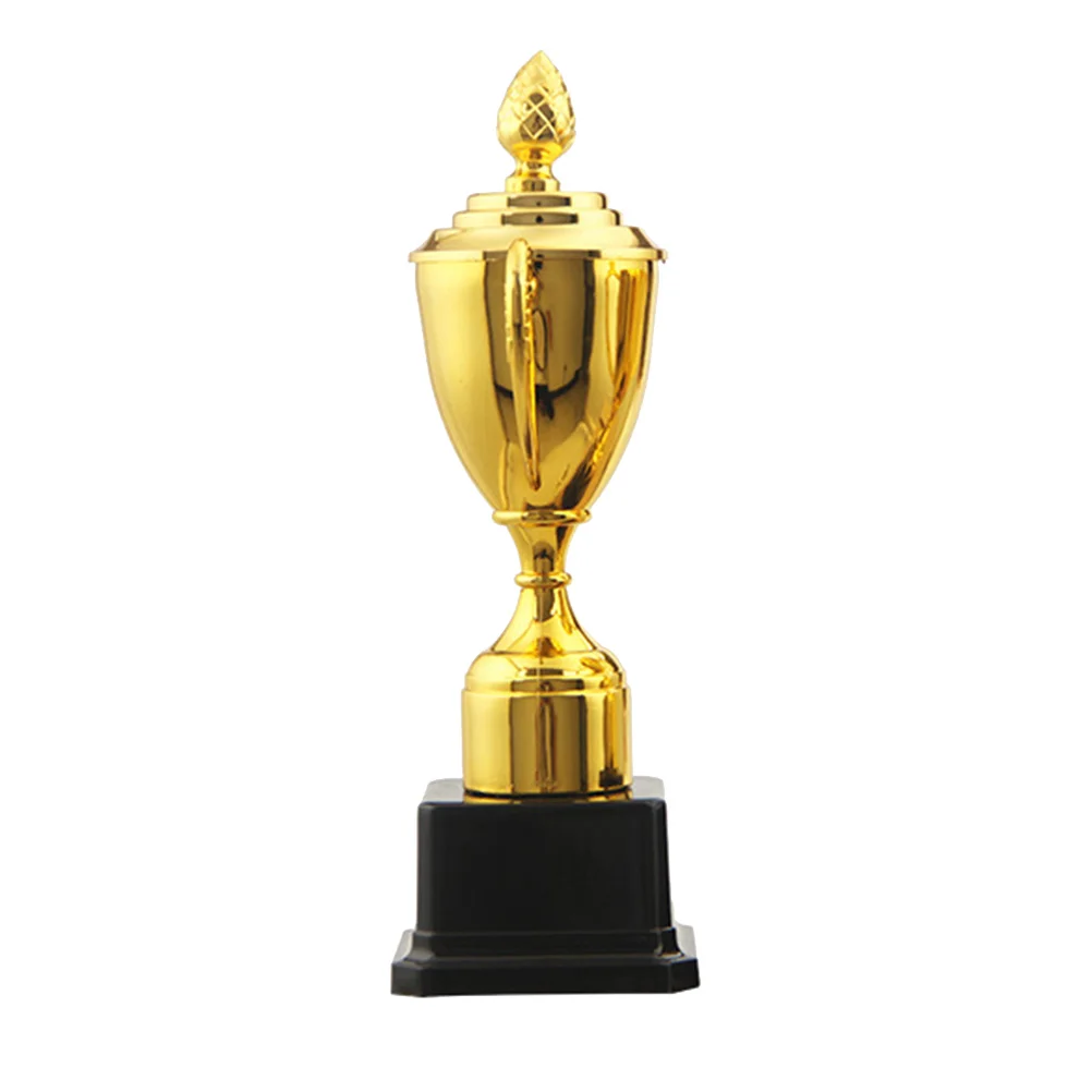 Plastic Gold Trophy Toy Model Mini Miniature Home Desktop Decor Cup Small Prize Child