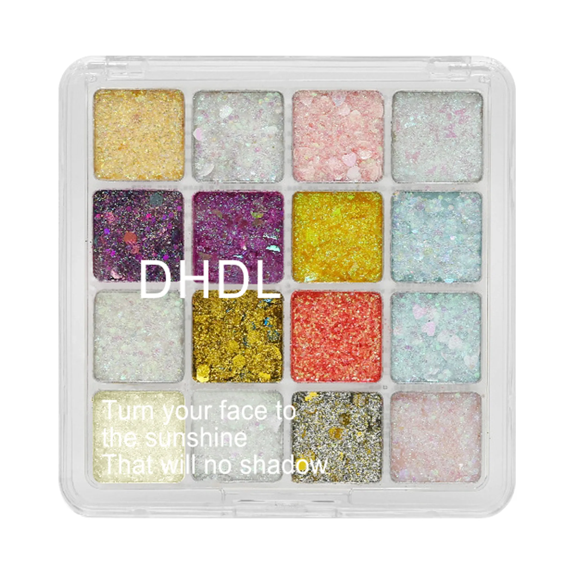 16 colori Sirena Ji Paillettes Ombretto Colla Prestazioni libere Trucco scenico Gel Palette di ombretti con paillettes colorate