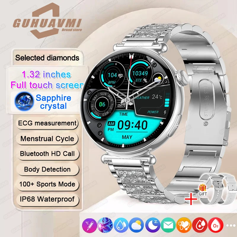 ECG Smart Watches for Women with AMOLED Screen
