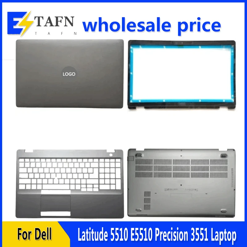 

New For Dell Latitude 5510 E5510 Precision 3551 Laptop LCD Back Cover Front Bezel Upper Palmrest Bottom Case Keyboard Hinges