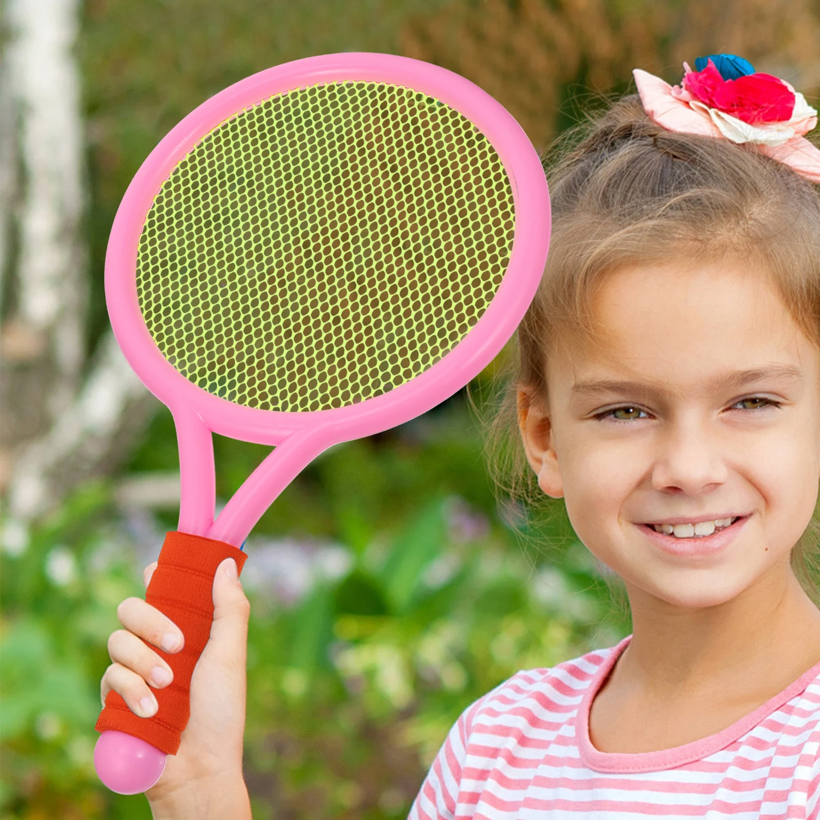 

1 Set Badminton Racket Set Outdoor Sports Light Portable Anti-S Handle For 3-10 Years Funny Leisure Plaything