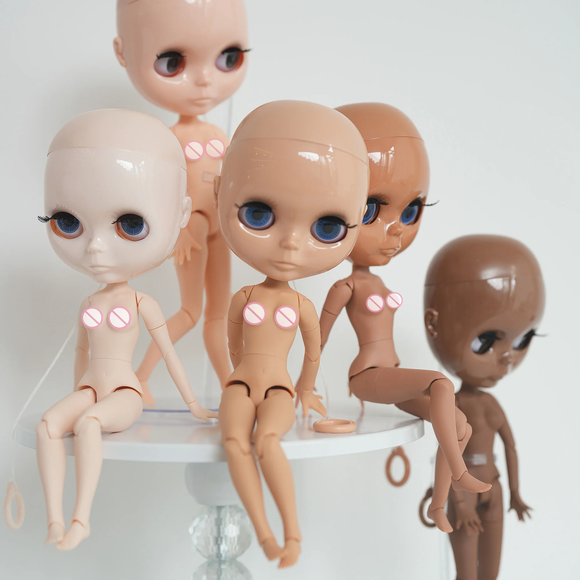 Blyth Doll 19 DIY Articulated Joints Raw Unpainted Body Practice Figure for Makeup And Modification Beginners