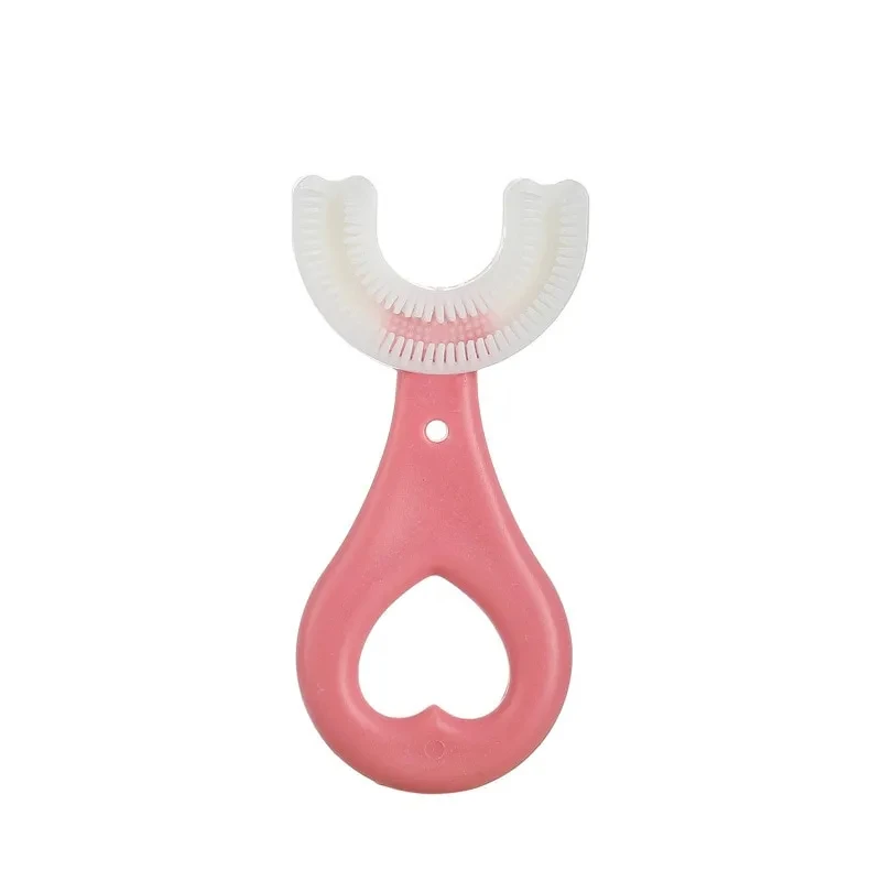 2pcs U Shaped Kids Toothbrush Baby Teeth Cleaning Brushing Instrument Children Oral Cleaning Toothbrush Brushing Tools