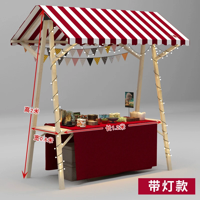Market stall wooden activity scaffolding shopping mall truck snack float folding night market stall market display stand