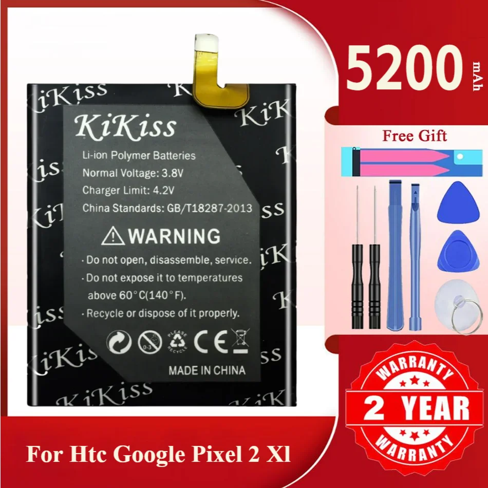 

5200mAh High Capacity Battery for Google Nexus Pixel 2 XL (G011B-B) Mobile Phone Li-ion Polymer Battery Big Power G011B-B