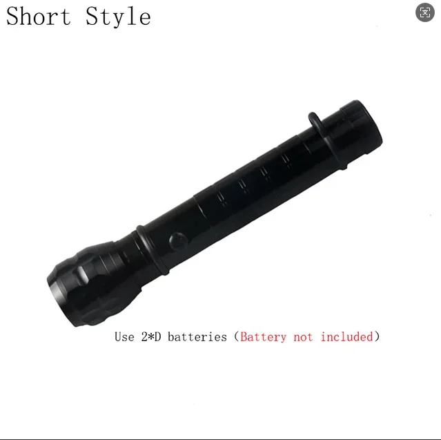 TOPCOM Photo Lantern Matt Black Zoom High Power LED Metal Reflector 2D 3D Cell Battery Flashlight Torch
