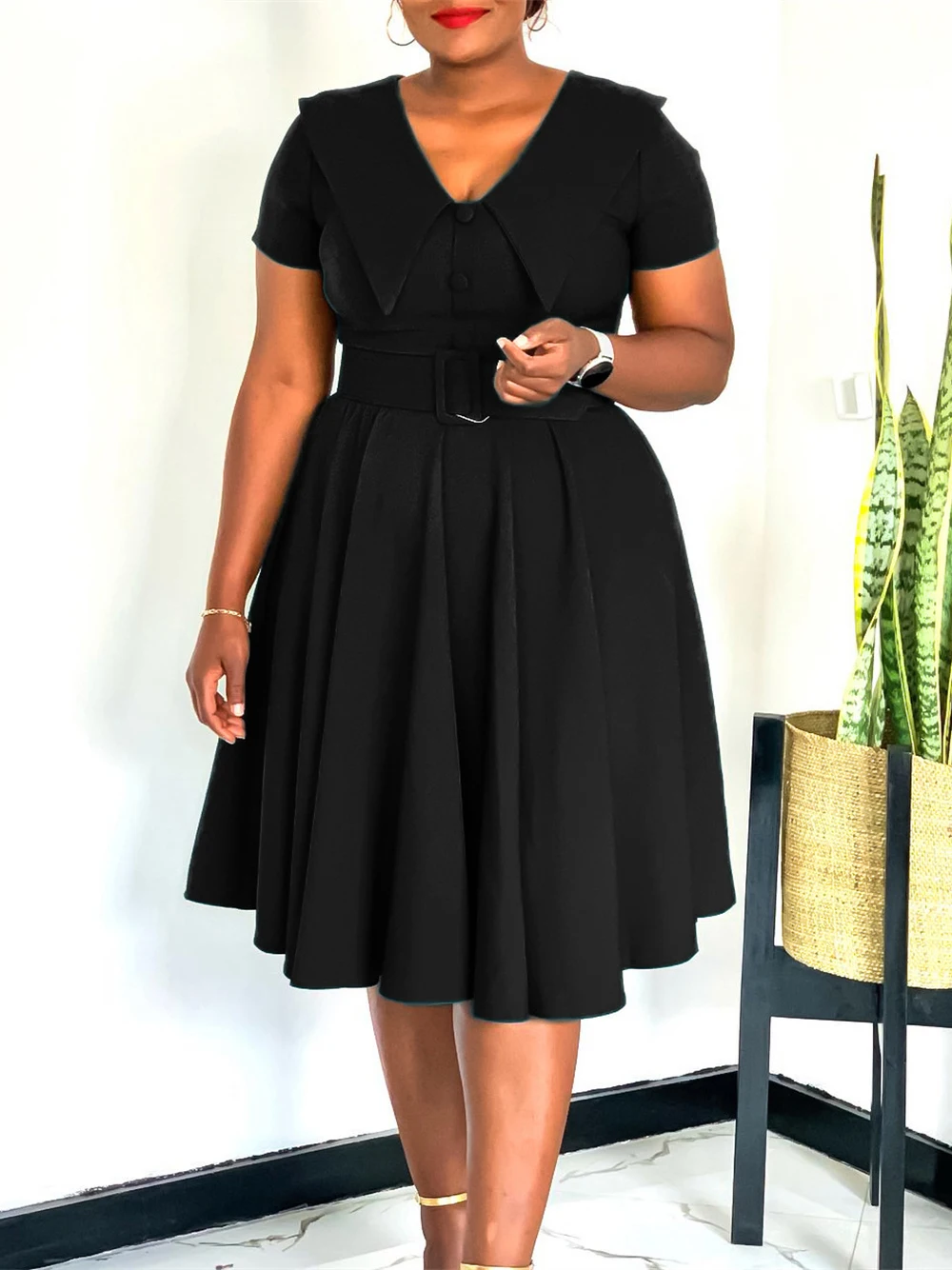 Elegant Fashion Office Lady Dress Short Sleeve Maxi Robes Party Prom Evening Gown 2025 Summer Autumn Turkey African Clothing