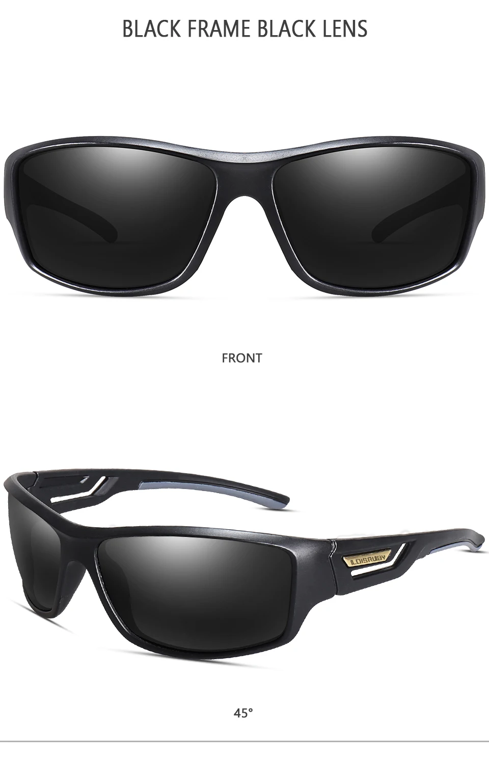 LOISRUBY Polarisierte Angeln Sonnenbrille Männer Camouflage Fahren Outdoor Sport Radfahren Laufen Brille UV400 Tackle Brillen – Detail 5