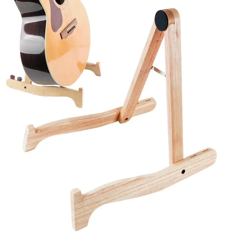 

Wooden Guitar Stands Folding Floor Stand Wooden Guitar Stands With 4 Storage Slots A-frame For Travelfor Acoustic Guitars