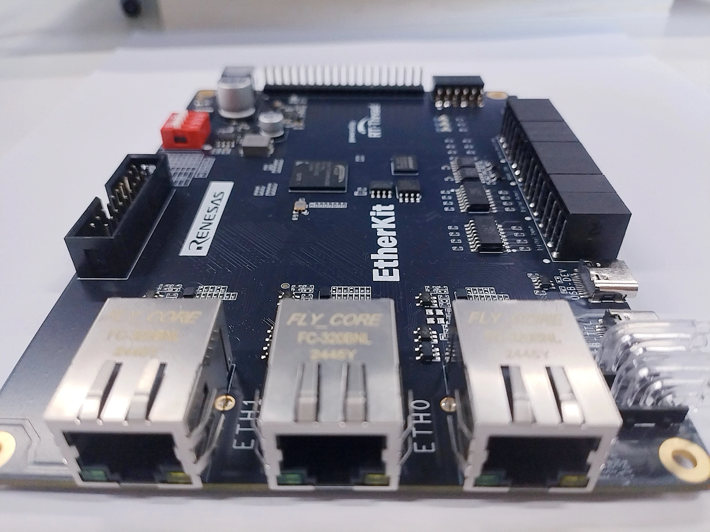 لوحة تطوير EtherKit، Renesas RZ/N2L Cortex-R52 400MHz، 3 منافذ جيجابت إيثرنت TSN، EtherCAT PROFINET EtherNet/IP