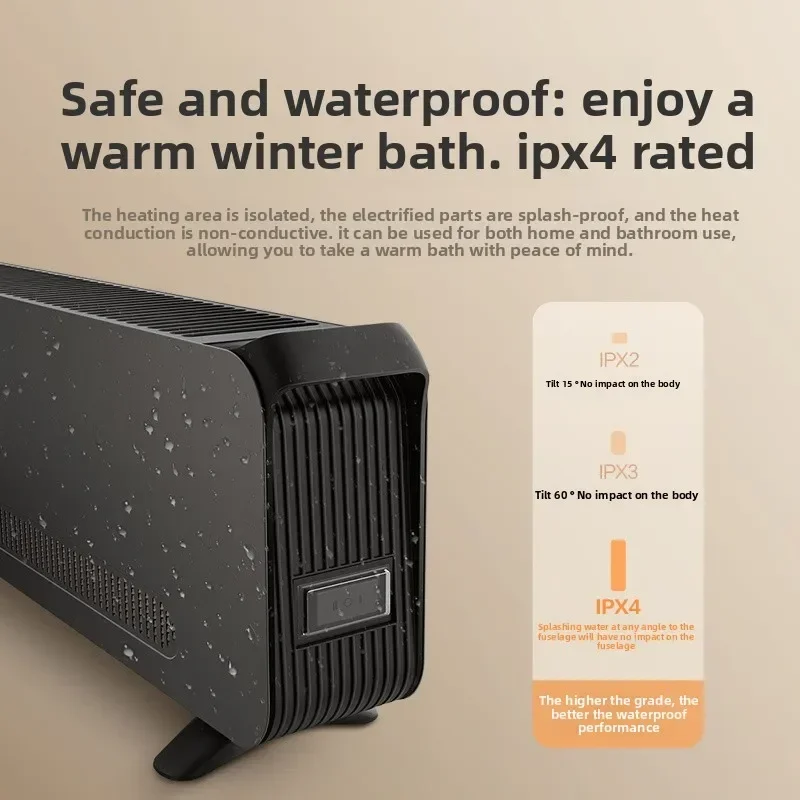 DurableNJF-X6020 Skirting Heater Living Room Bedroom Anti-scalding and Hot Household Bathroom Waterproof Mobile Floor Heating