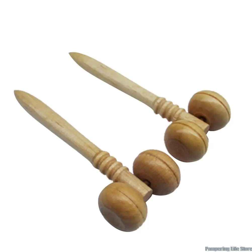 1 Pc Wooden Roller Massager Face Eye Primary Wood Color Relaxing Neck Chin Slimming Face-lift Massage Tool Health Care