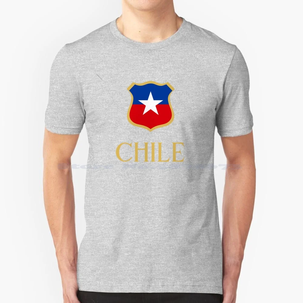 Chile Gold T Shirt 100% Cotton Tee Chilean Football Chilean Soccer Chilean National Team Chile National Team Copa America La