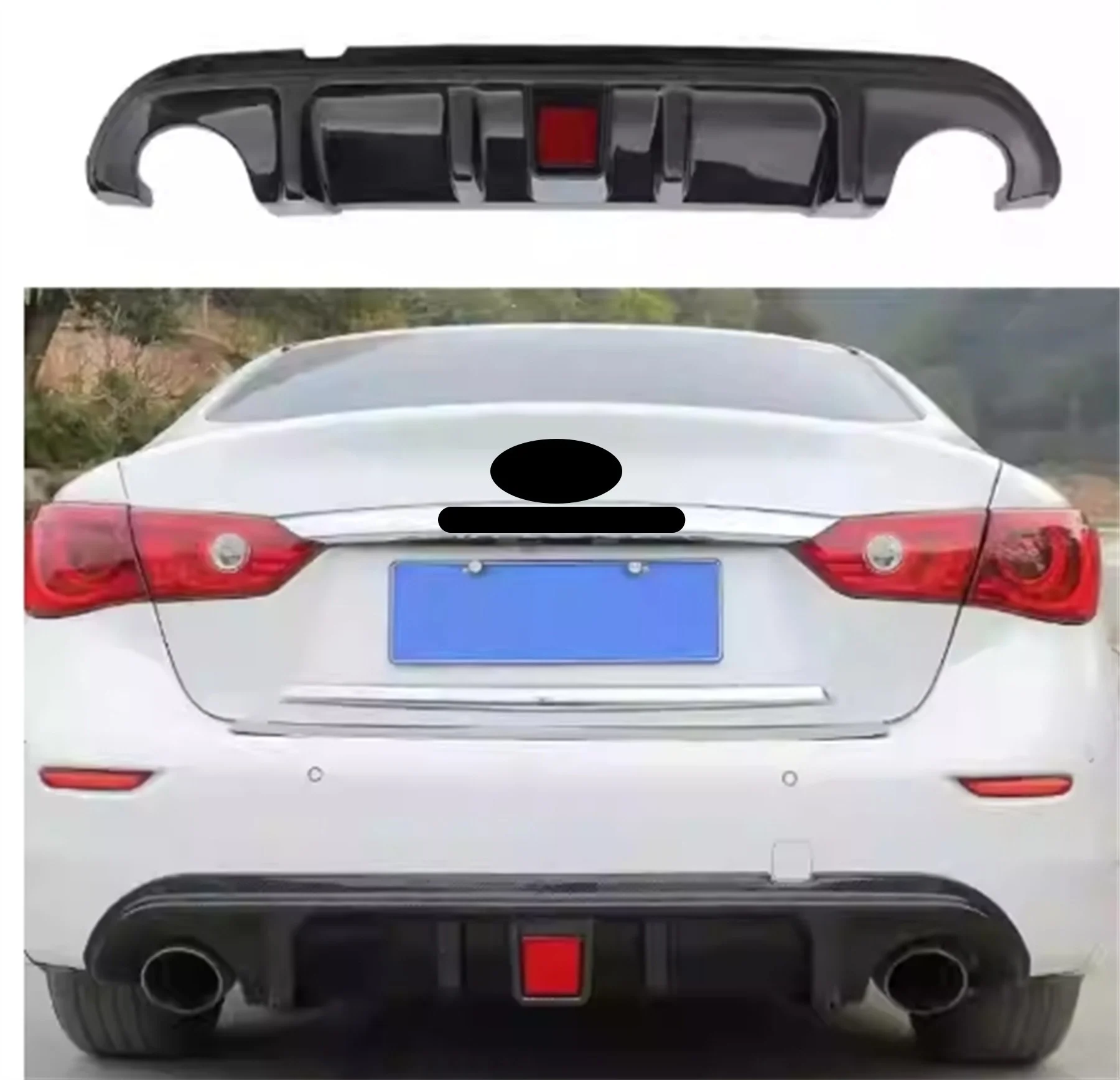 Car Rear Bumper rear Lip plate for Infiniti Q50l 18-23