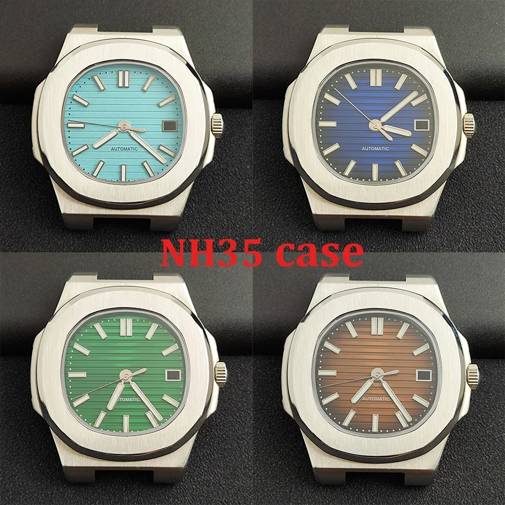 

NH35 Case Dial Hands 41mm Stainless Steel Bracelet Watch Accessories Replacements for Nautilus nh36 nh38 movement Repair Tools